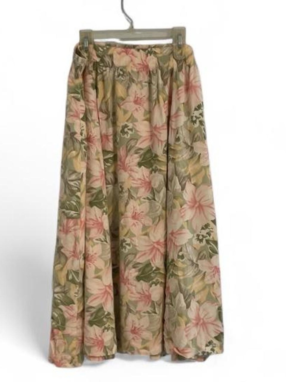 Venezia Women's XL Vintage 90s Floral Midi Skirt Rayon Cottagecore Granny